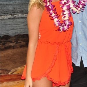 Revolve orange romper